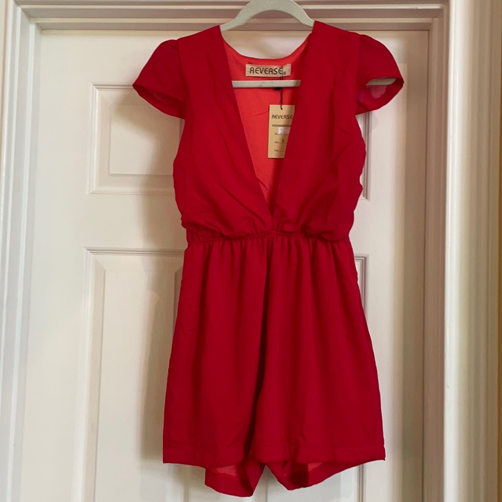 NWT red romper